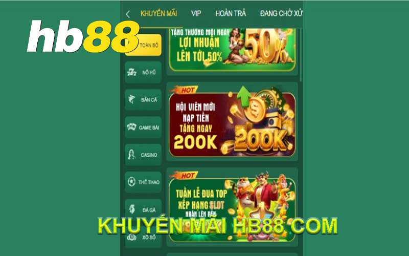 khuyến mãi hb88 com